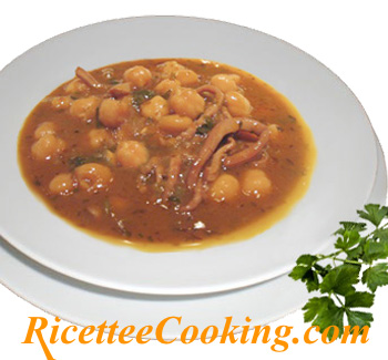 Zuppa di ceci e moscardini